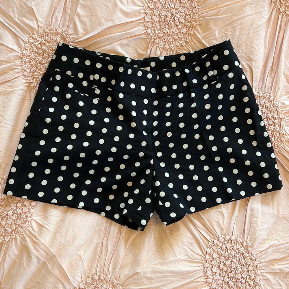 LOFT Black Polka Dot Shorts
